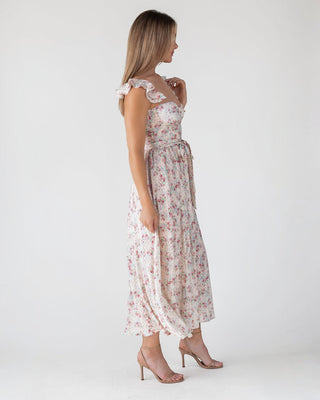 Vara Blush Floral Corset Maxi Dress - Final Sale - JO+CO