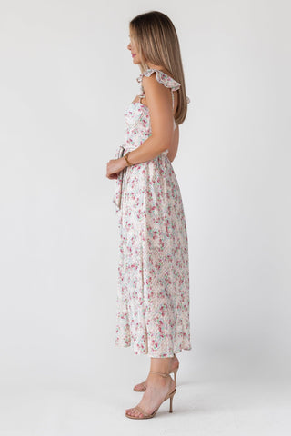 Vara Blush Floral Corset Maxi Dress - Final Sale - JO+CO