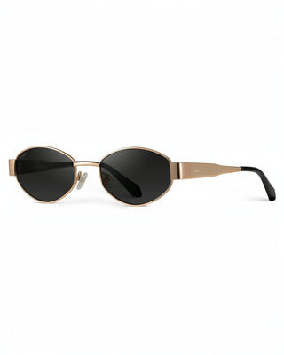 Verona Sunglasses: Gold/Black Lens - JO+CO