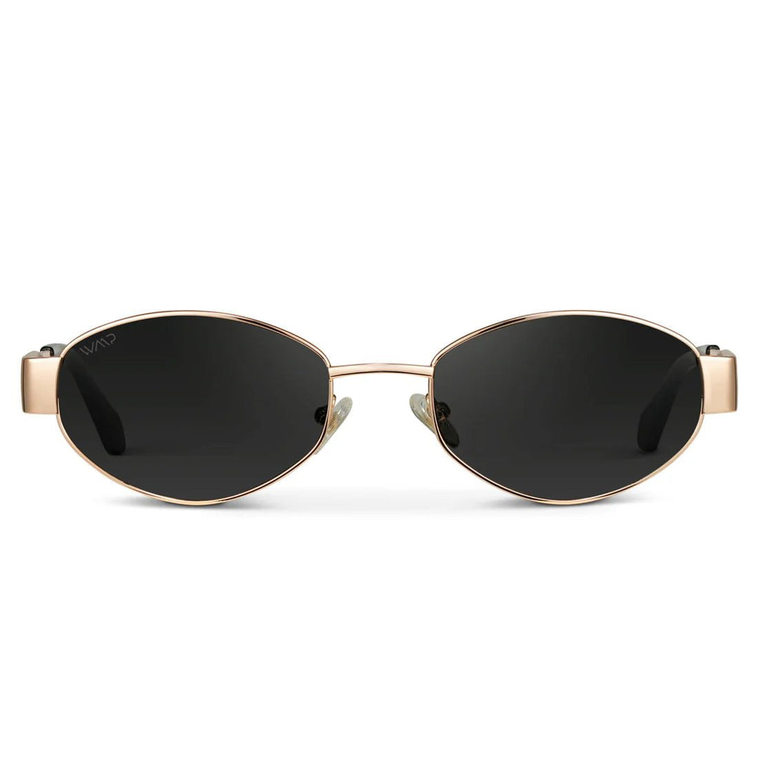 Verona Sunglasses: Gold/Black Lens - JO+CO
