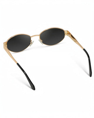 Verona Sunglasses: Gold/Black Lens - JO+CO