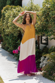 Vivienne Color Block Maxi Dress - JO+CO