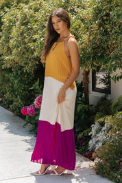 Vivienne Color Block Maxi Dress - JO+CO