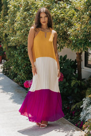 Vivienne Color Block Maxi Dress - JO+CO