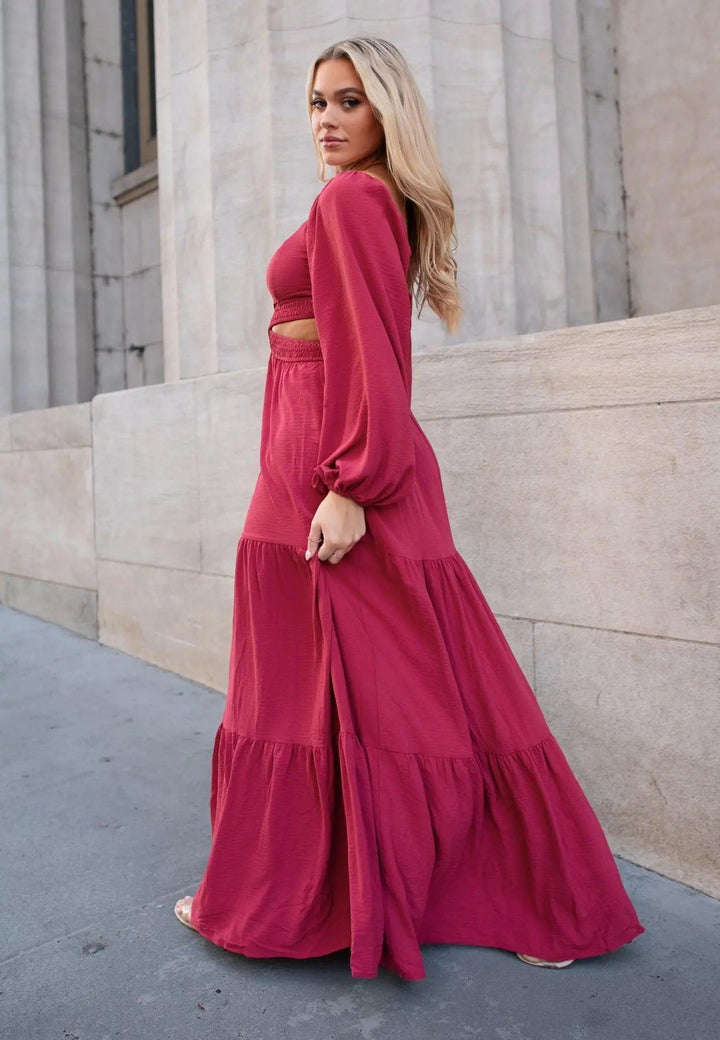 Amara Rose Cut Out Maxi Dress - JO+CO