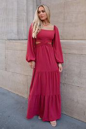 Amara Rose Cut Out Maxi Dress - JO+CO