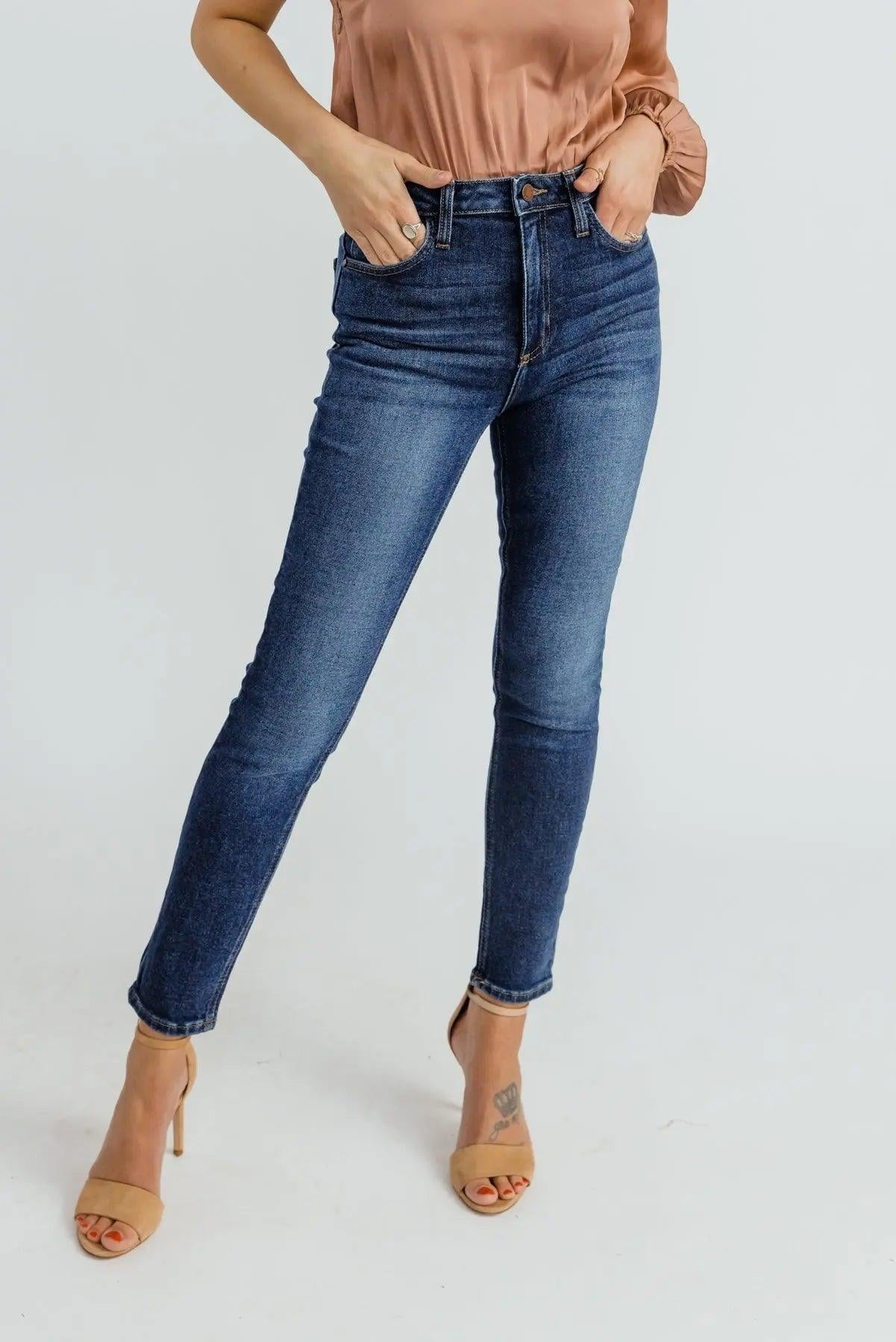 Ashby Dark Wash Skinny Jeans - JO+CO