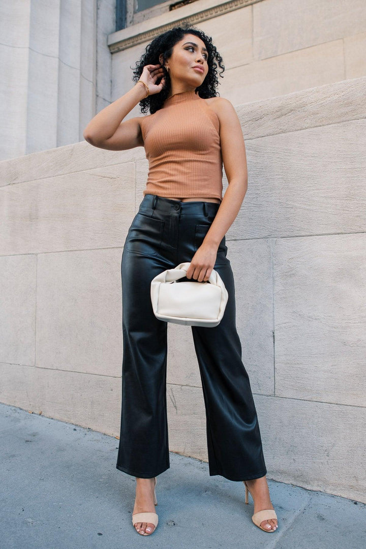 Bold In Black Faux Leather Pant - JO+CO