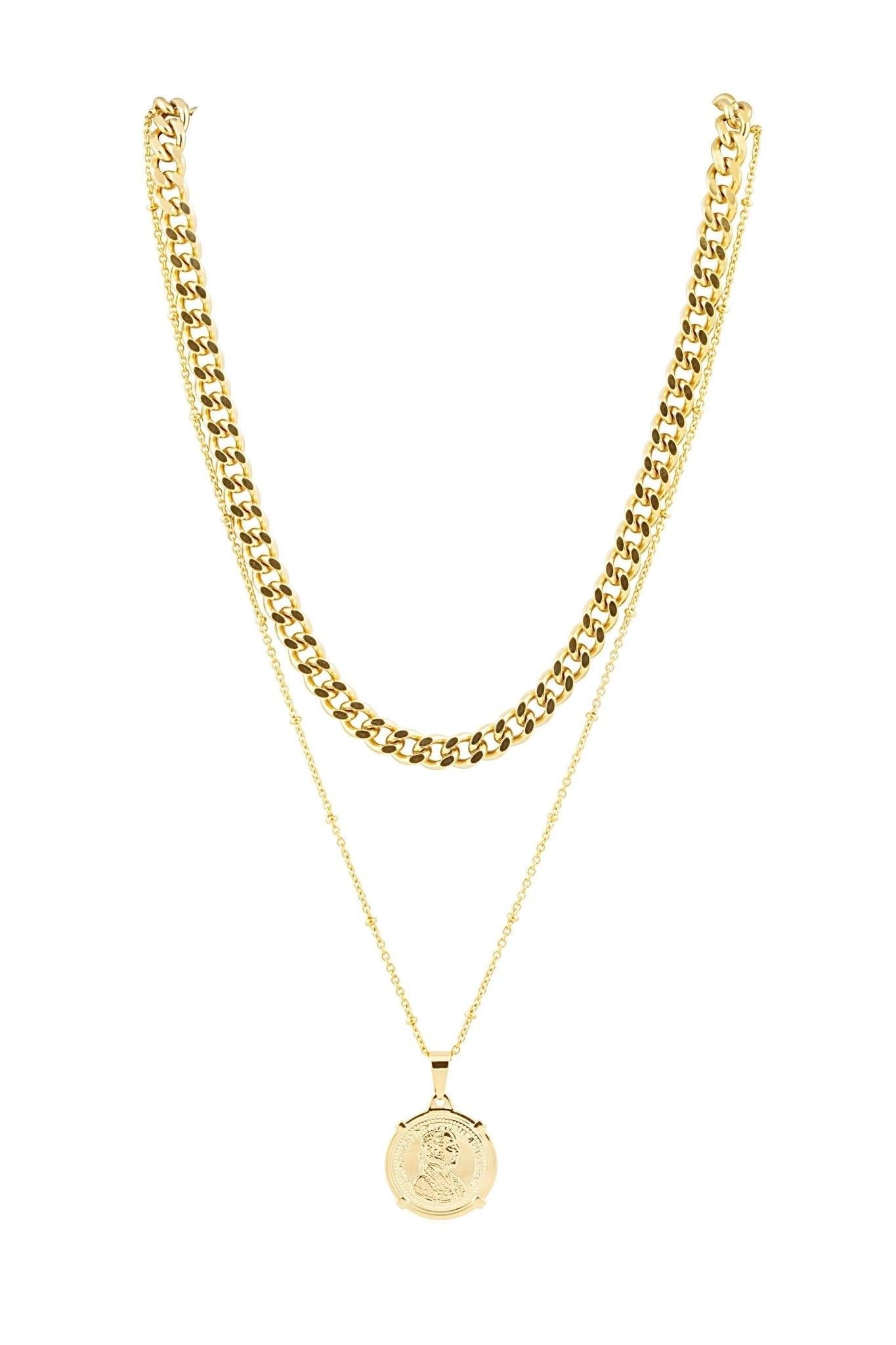 Edina Gold Coin Necklace - FINAL SALE - JO+CO