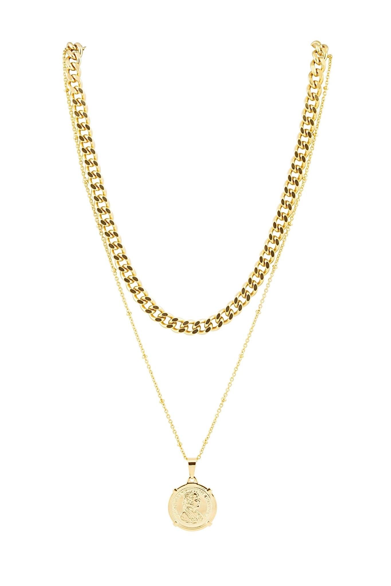 Edina Gold Coin Necklace - FINAL SALE - JO+CO