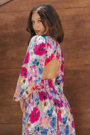 Sienna Floral Cut Out Maxi Dress - JO+CO